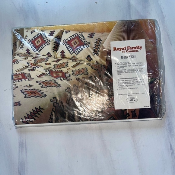 Vtg Cannon Royal Family Arrowood‎ Southwest TWIN FLAT Sheet ONLY Style 739 - Picture 3 of 7